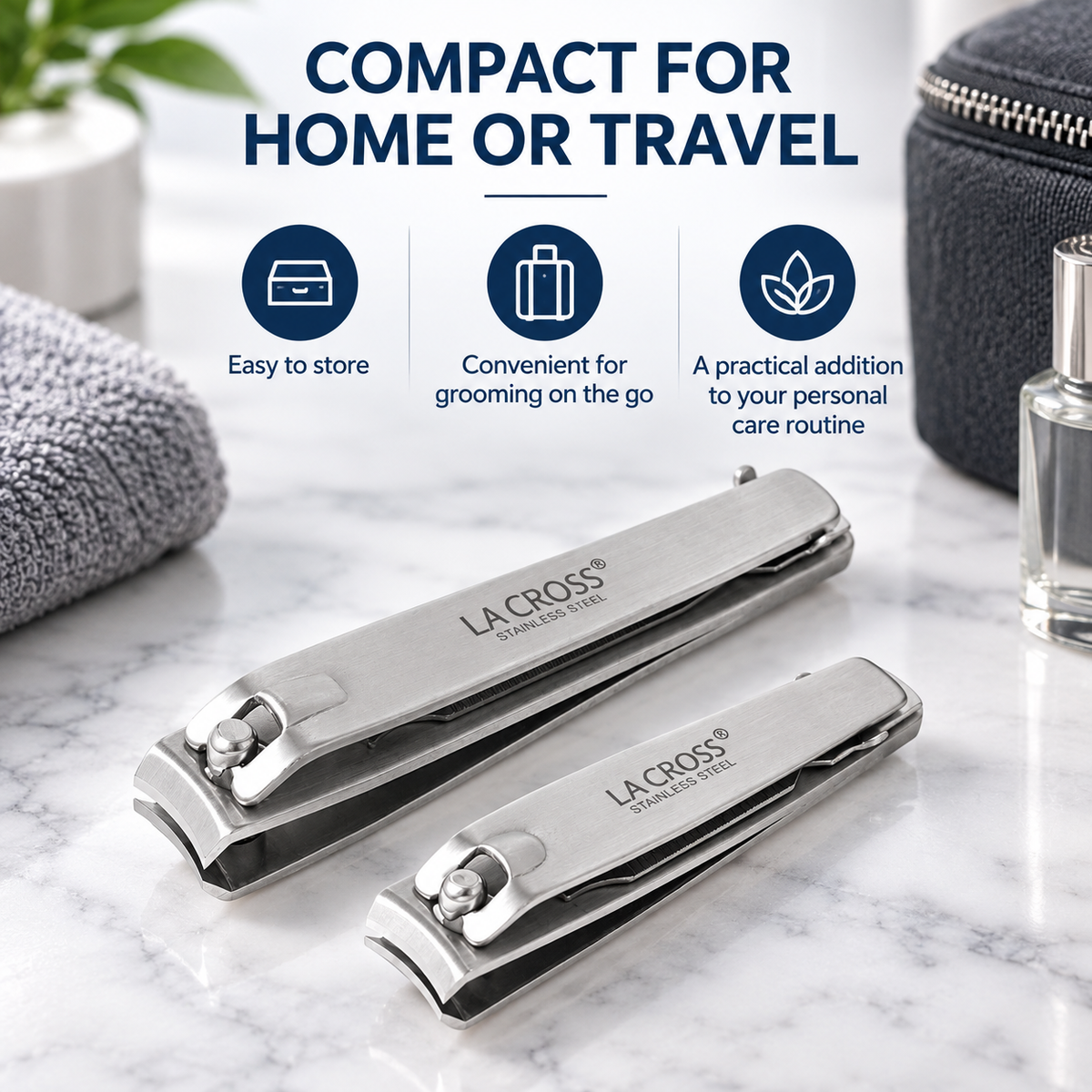 Deluxe Nail Clipper Set – Fingernail & Toenail Clippers with Nail File