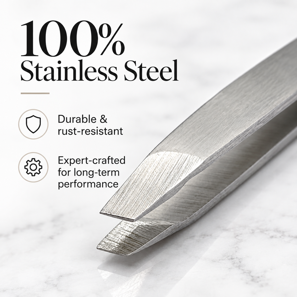 Expert Slant Tip Tweezer – Stainless Steel Precision Brow Tweezer