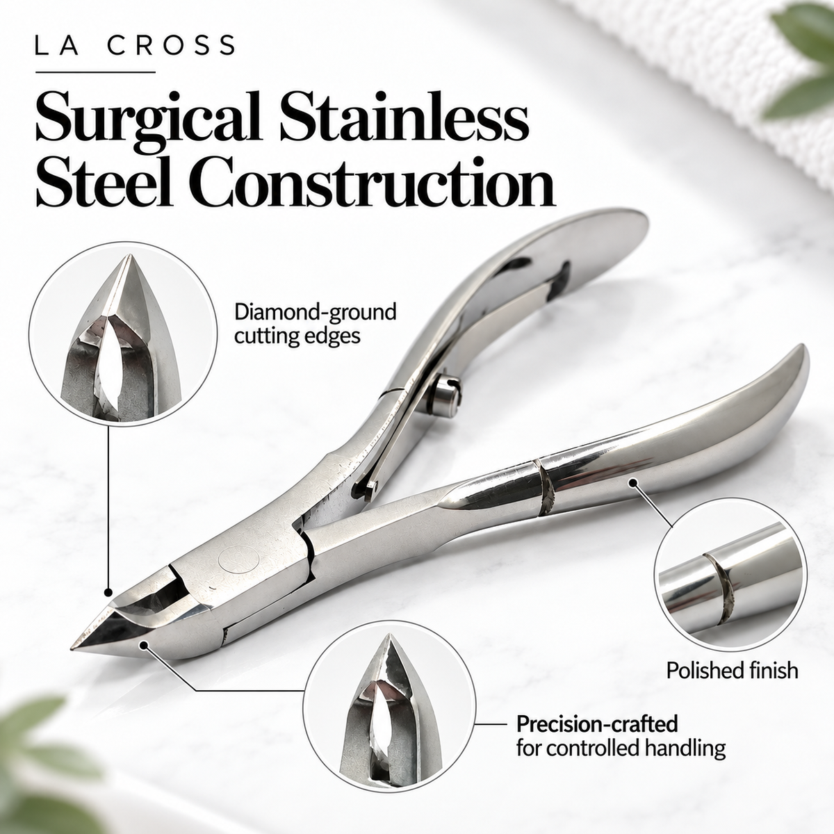 Quarter Jaw Cuticle Nipper – Stainless Steel Precision Cuticle Tool