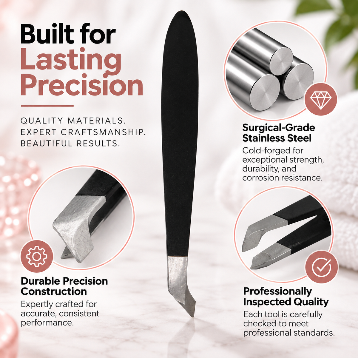 Cuticle Nipper with Pusher – 2-in-1 Stainless Steel Manicure Tool