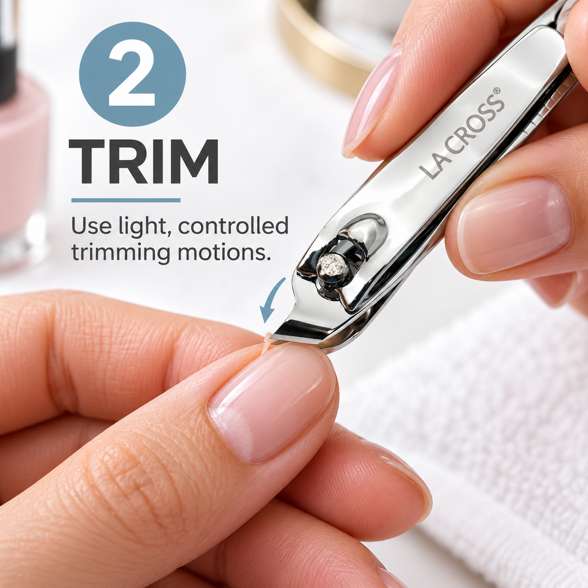 Angled Cuticle Trimmer – Carbon Steel Nail & Cuticle Grooming Tool