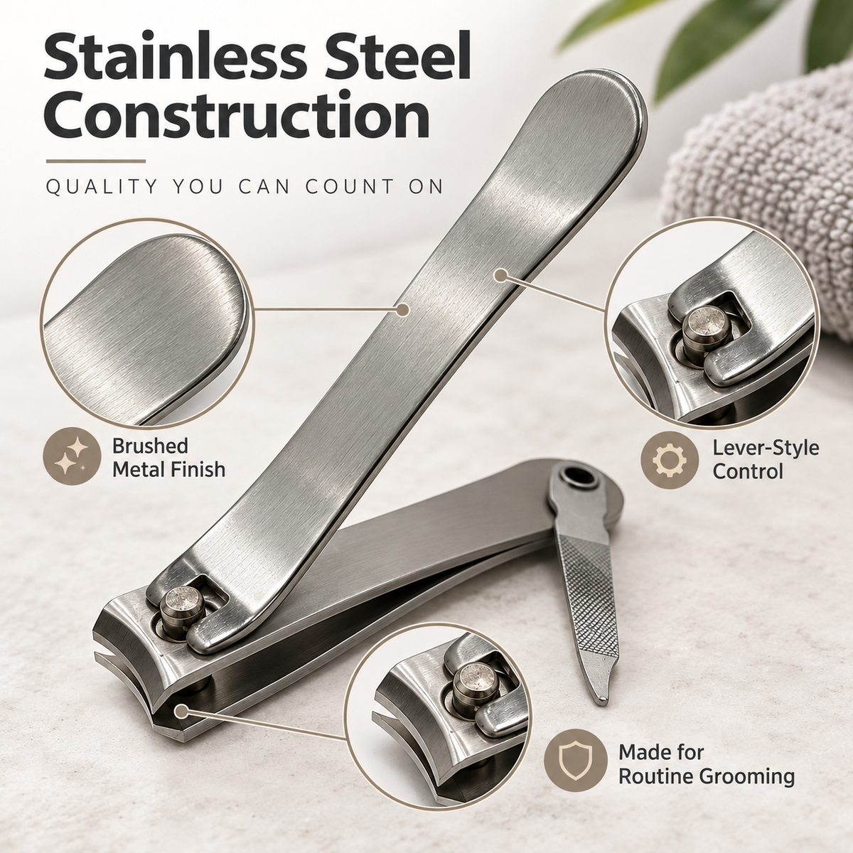 Curved Toenail Clipper – Stainless Steel Curved Edge Nail Cutter