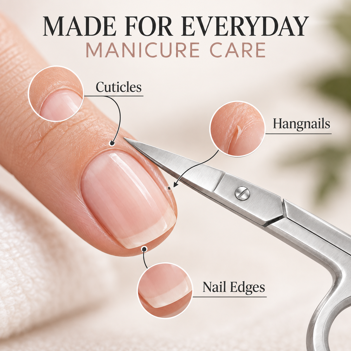 Professional Cuticle Scissors – Curved Stainless Steel Blades