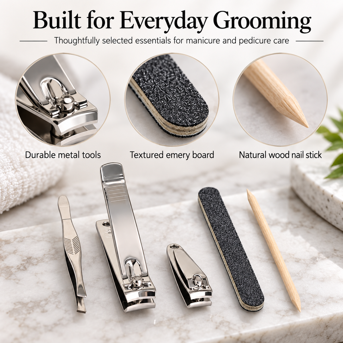 5-Piece Nail Care Kit – Manicure & Pedicure Grooming Set