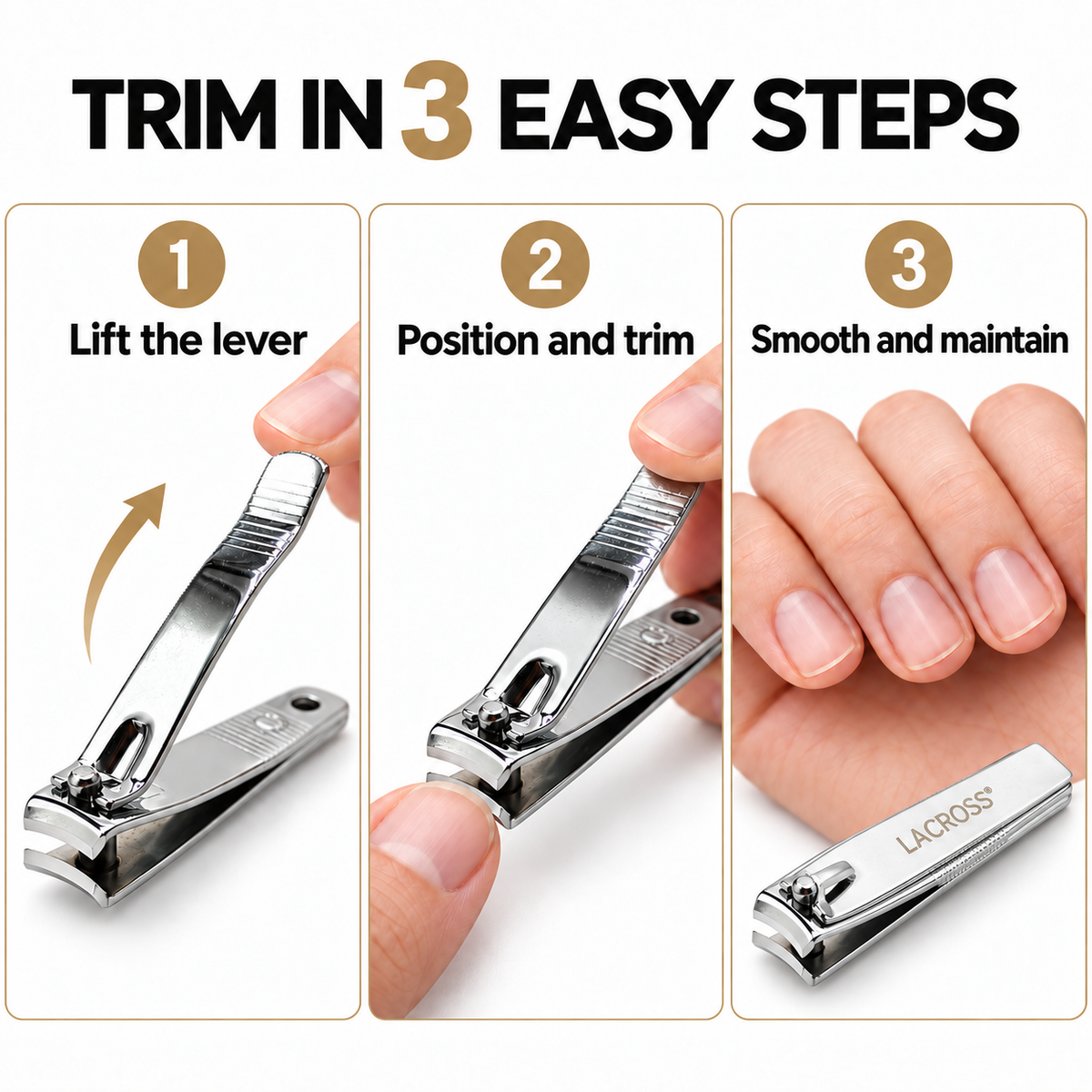 Fingernail & Toenail Clipper Set – 2-Piece Curved Carbon Steel
