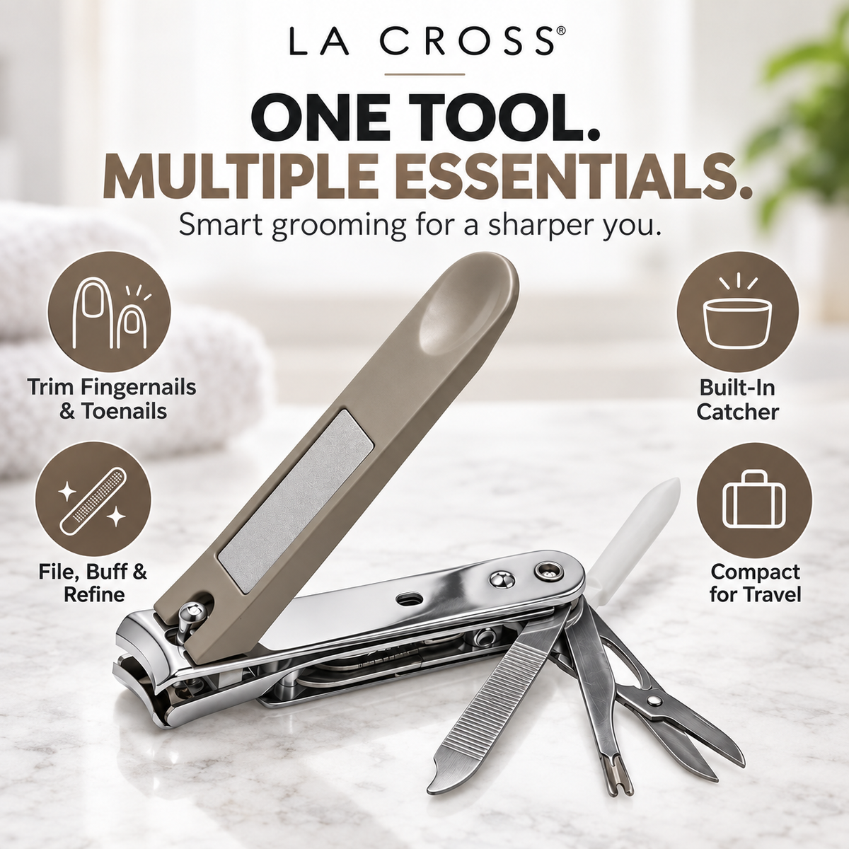 7-in-1 Multi-Function Nail Clipper – Grooming Tool with Catcher