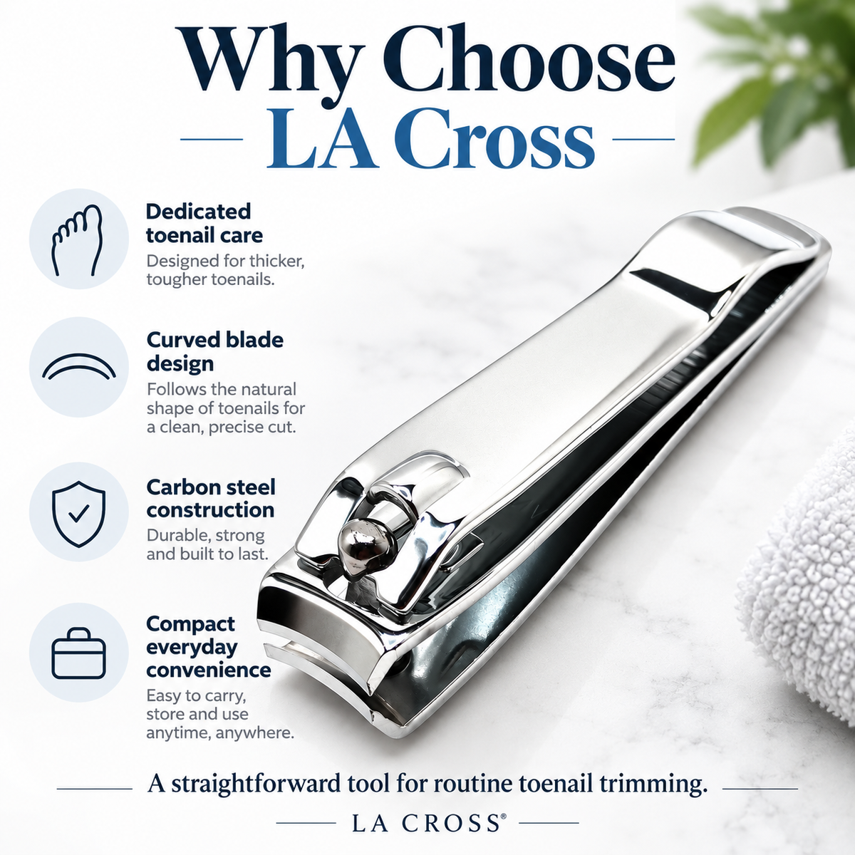 Toenail Clipper – Curved Blade Carbon Steel Nail Cutter