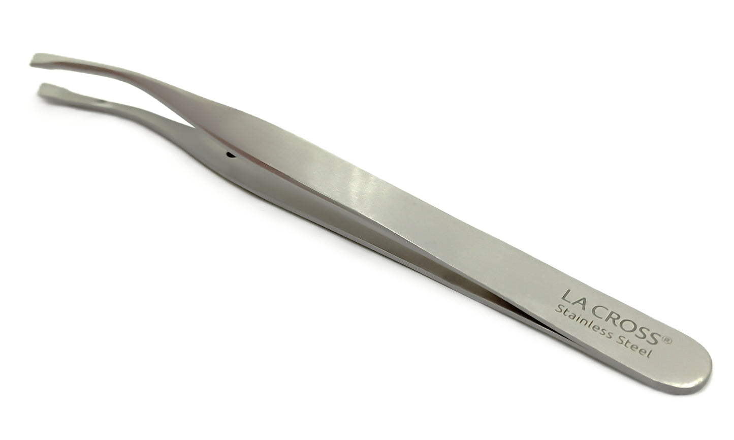 LA CROSS Angled Tip Precision Tweezer for Eyeglass Wearers