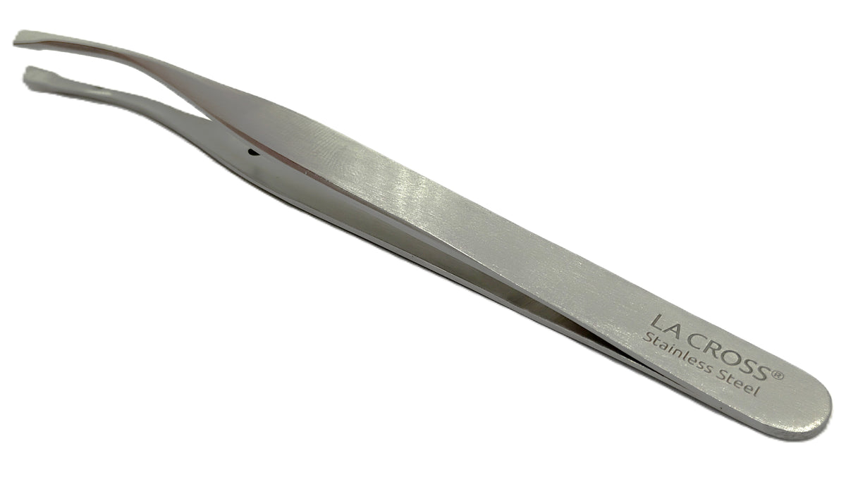 LA CROSS Angled Tip Precision Tweezer for Eyeglass Wearers