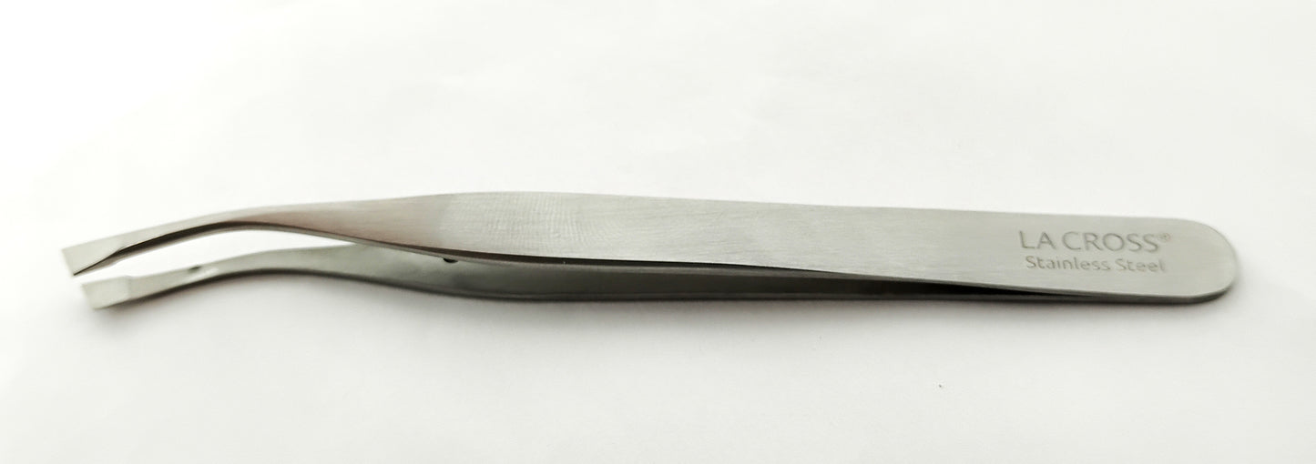 LA CROSS Angled Tip Precision Tweezer for Eyeglass Wearers