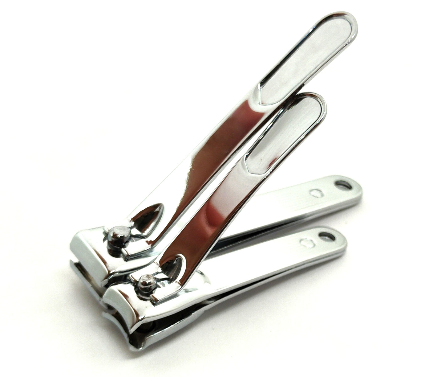 LA Cross Nail Clipper Set with Catchers – 2-Piece Fingernail & Toenail Clippers, Chrome Plated