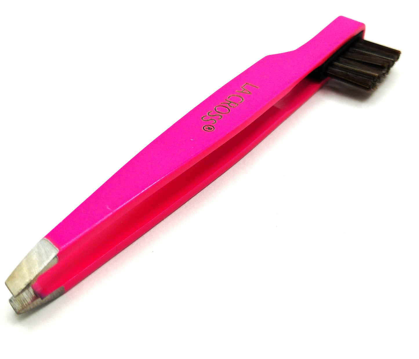 Eyebrow Slant Tip Tweezer with Brush – Surgical Stainless Steel
