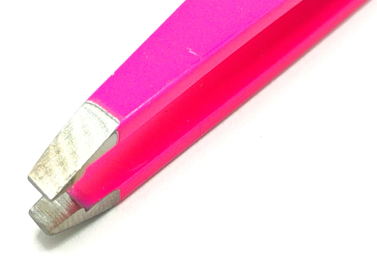 Eyebrow Slant Tip Tweezer with Brush – Surgical Stainless Steel