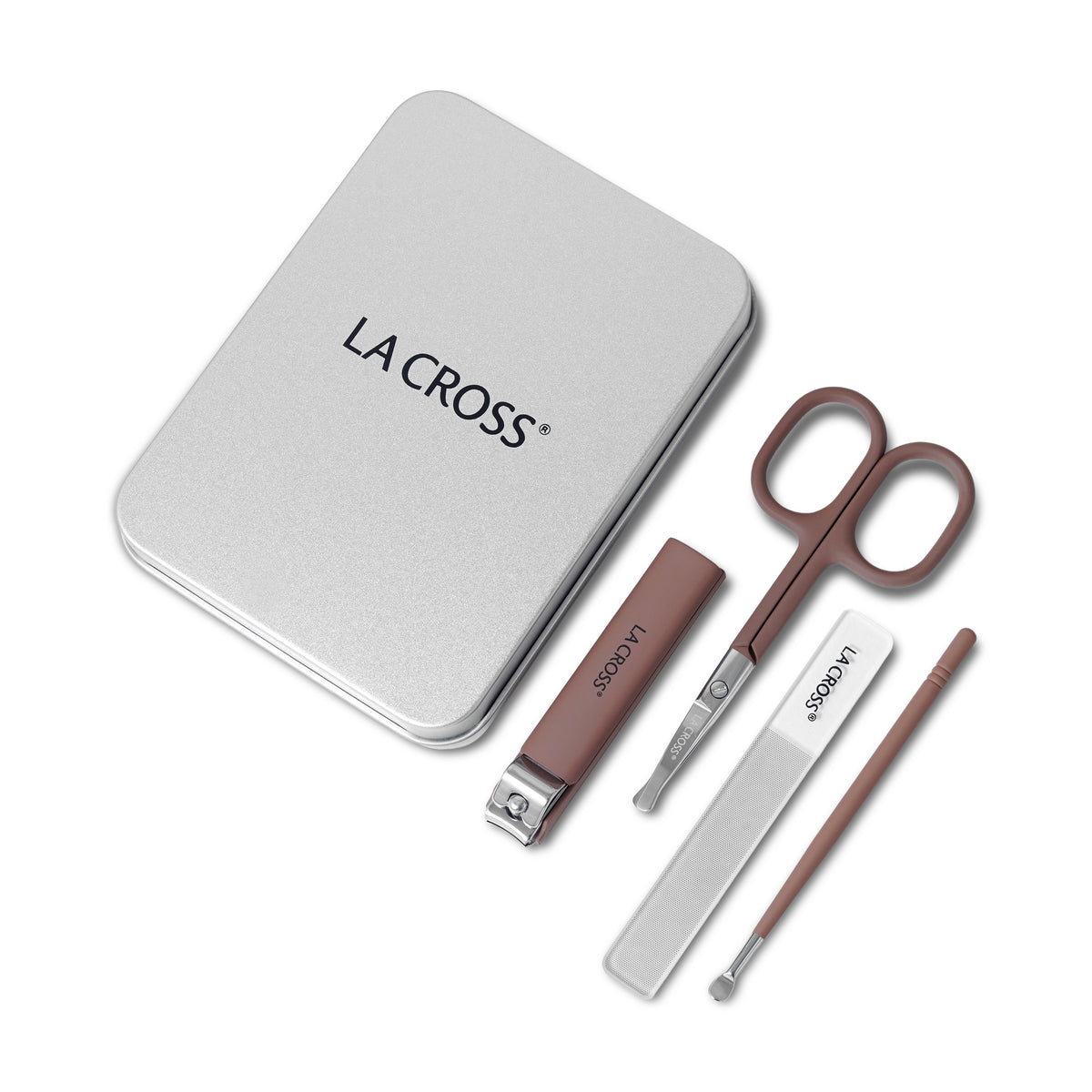 Travel Manicure Kit – 4-Piece Nail Grooming Set with Travel Case