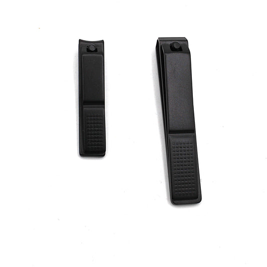 Finger Nail & Toenail Clippers Set – Stainless Steel - Black Finish by LA Cross