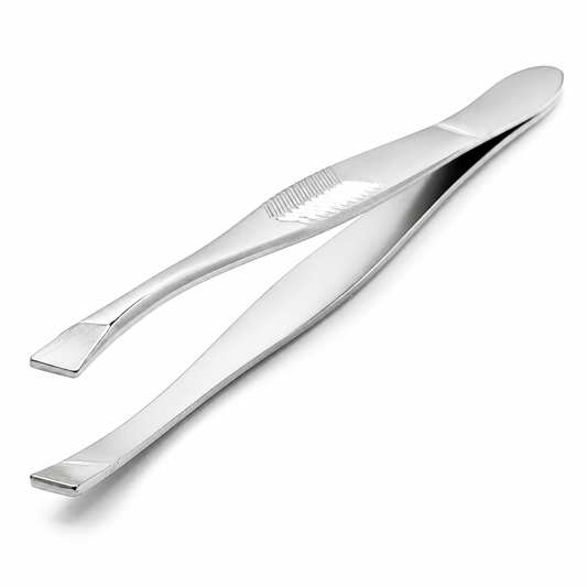 Slant Tip Tweezer – Diamond-Ground Stainless Steel Brow Tweezer