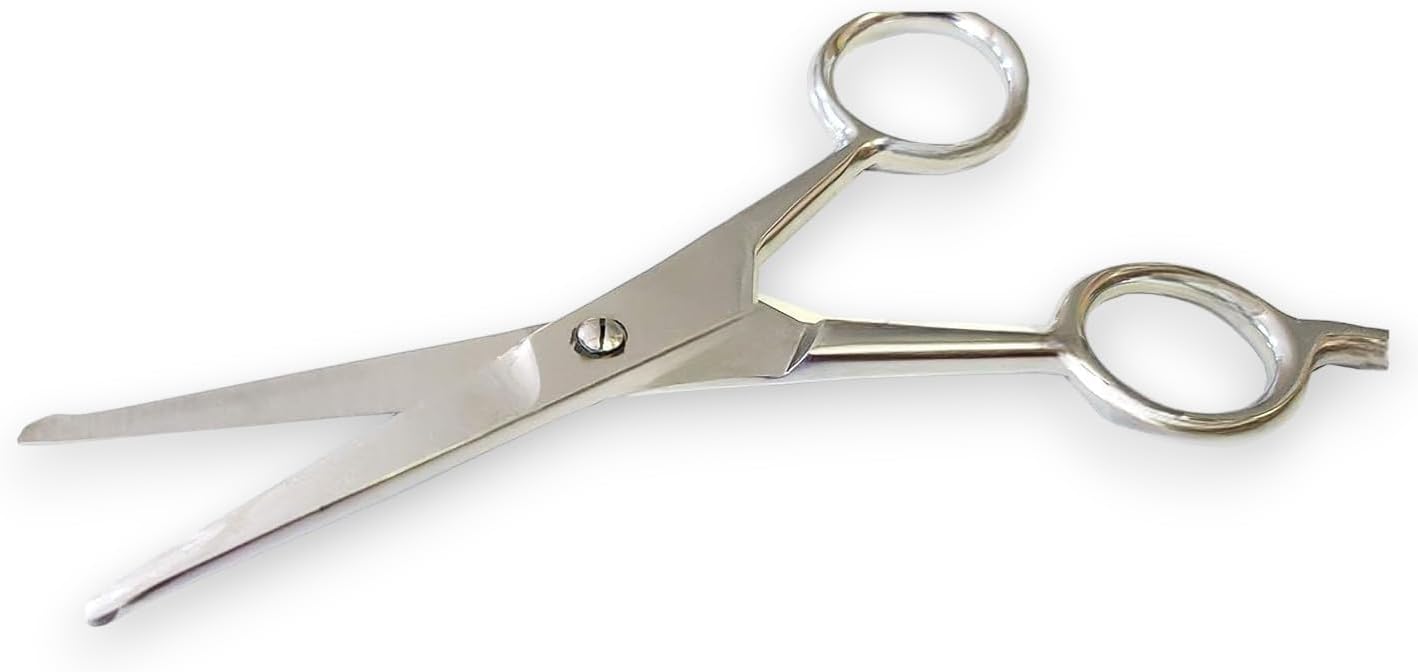 Side view of La Cross Babysafe Barber Scissors showing ergonomic handle and precision blades