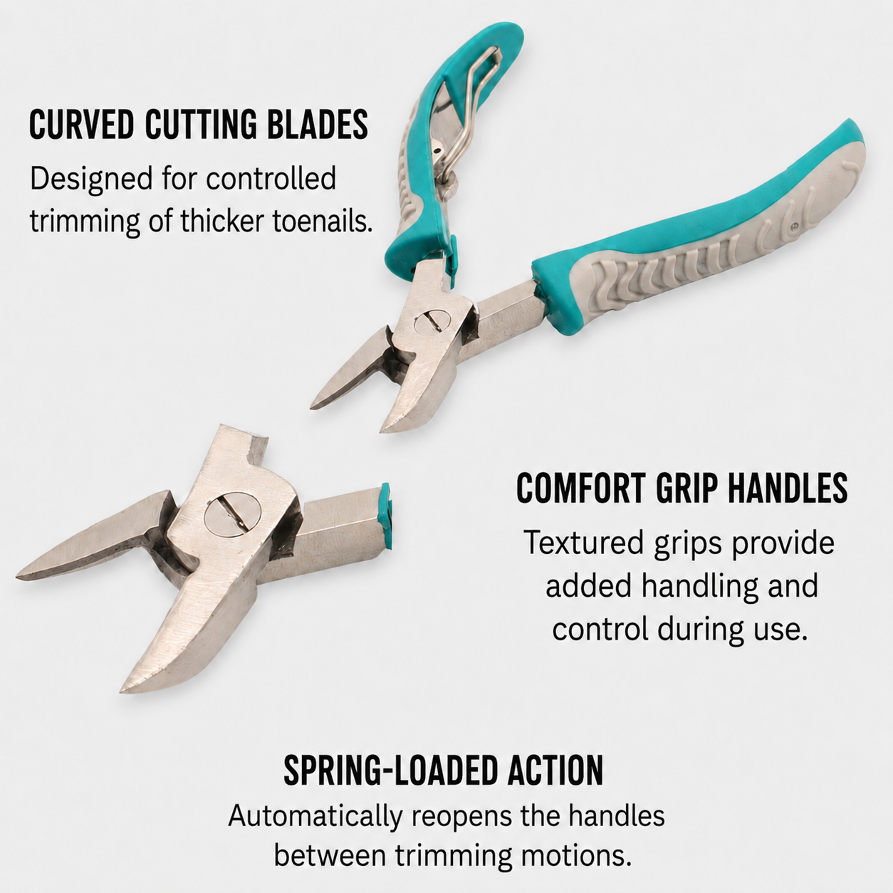 Comfort Grip Toenail Nipper – Stainless Steel Cutter for Thick Toenails